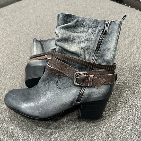 Earth Spruce Dark Grey Leather Ankle Boots Size 8/8.5 - Picture 4 of 13